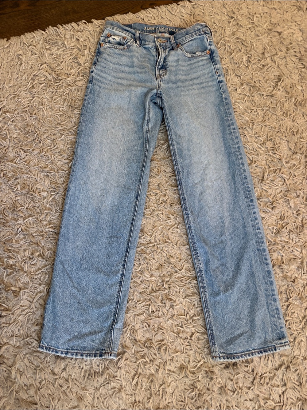 American Eagle Outfitters Light Blue Straight Leg Jeans - Women